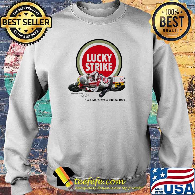 Lucky Strike Rainey Motorcycle 500 Cc 1989 Signature Shirt Sweater Lucky Strike Rainey Motorcycle 500 Cc 1989 Signature Shirt Sweater