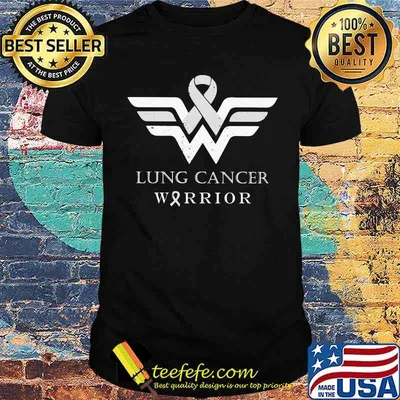 Lung Cancer Warrior Wonder Woman Logo Shirt