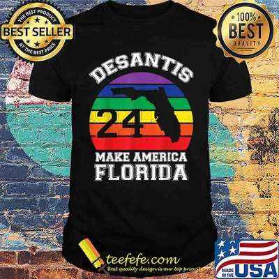 Make America Florida DeSantis 2024 Election Rainbow Vintage Shirt
