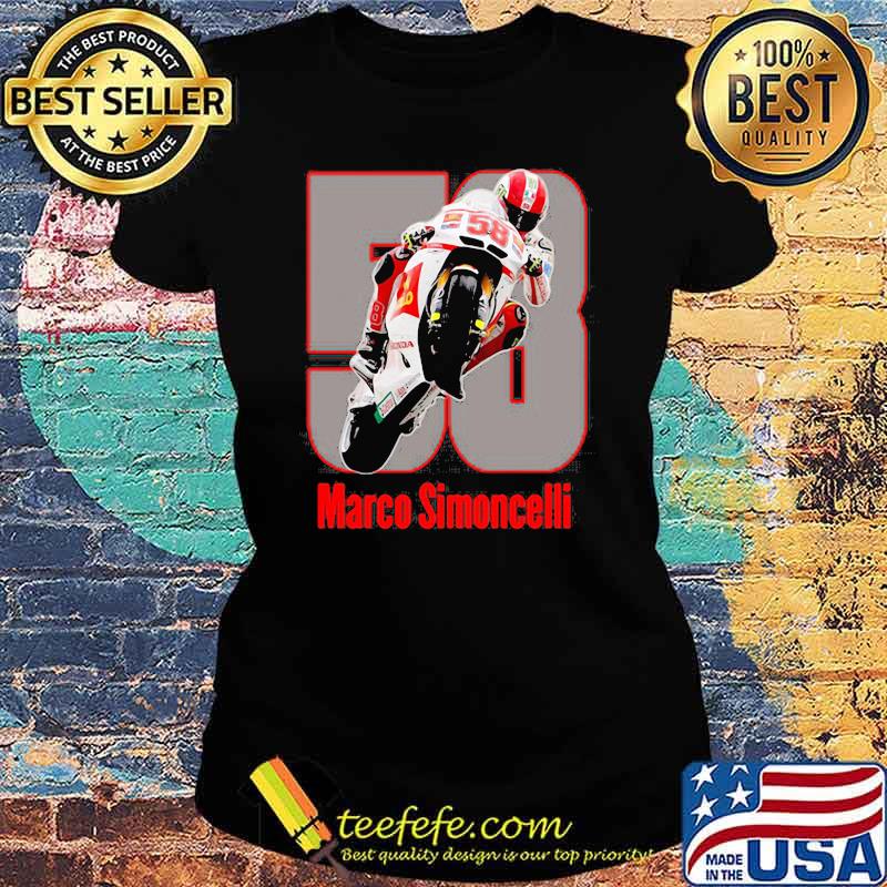 Marco Simoncelli Mountain Motorcycle Shirt Ladies tee Marco Simoncelli Mountain Motorcycle Shirt Ladies tee