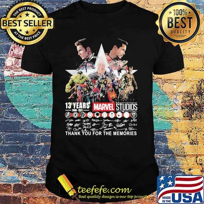 Marvel Studios 13 Years 2008 2021 Thank You For The Memories Signature Shirt