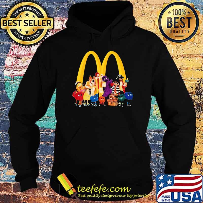 Mcdonald Logo With Cartoon Shirt Hoodie Mcdonald Logo With Cartoon Shirt Hoodie