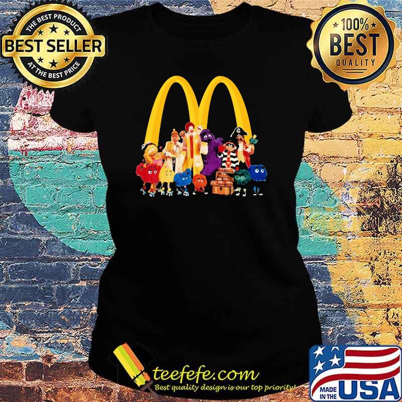 Mcdonald Logo With Cartoon Shirt Ladies tee Mcdonald Logo With Cartoon Shirt Ladies tee