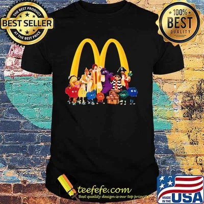 Mcdonald Logo With Cartoon Shirt