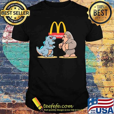 Mcdonalds Baby Kong And Baby Godzilla Shirt
