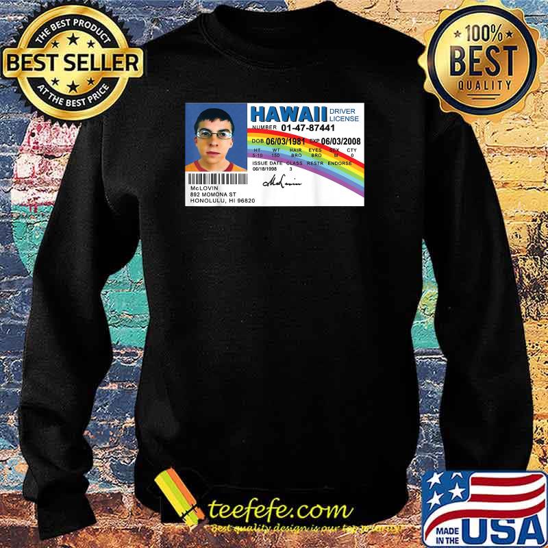 McLovin Drivers Hawaii Rainbow Shirt Sweater McLovin Drivers Hawaii Rainbow Shirt Sweater