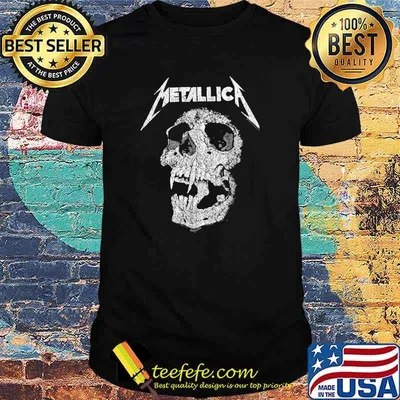 Metallicas Design Art Band Music Outfits Retro Skull Shirt