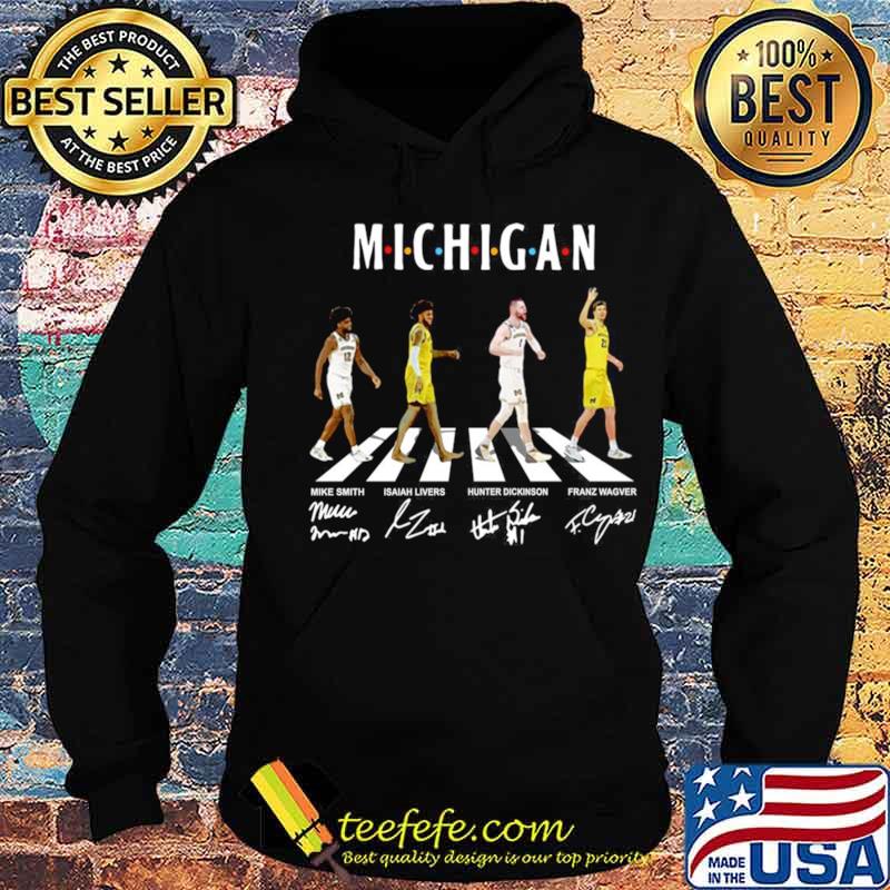 Michigan Mike Smith Isaiah Livers Hunter Dickinson Franz Wagner Abbey Road Signatures Hoodie Michigan Mike Smith Isaiah Livers Hunter Dickinson Franz Wagner Abbey Road Signatures Hoodie
