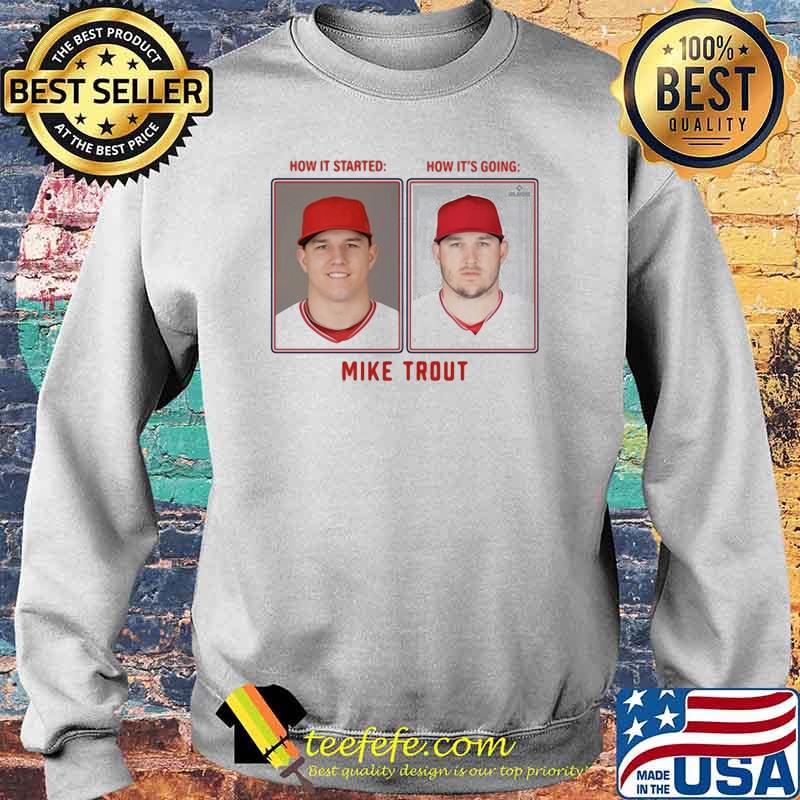 Mike Trout Then & Now Los Angeles Foosball Shirt Sweater Mike Trout Then & Now Los Angeles Foosball Shirt Sweater