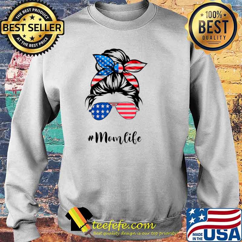 Mom Life Messy Bun America Flag – Mother’s Day 2021 Sweater Mom Life Messy Bun America Flag – Mother’s Day 2021 Sweater