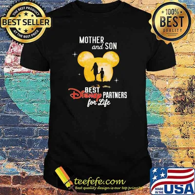 Mother And Son Best Disney Partners For Life Moon Mickey Disney Shirt