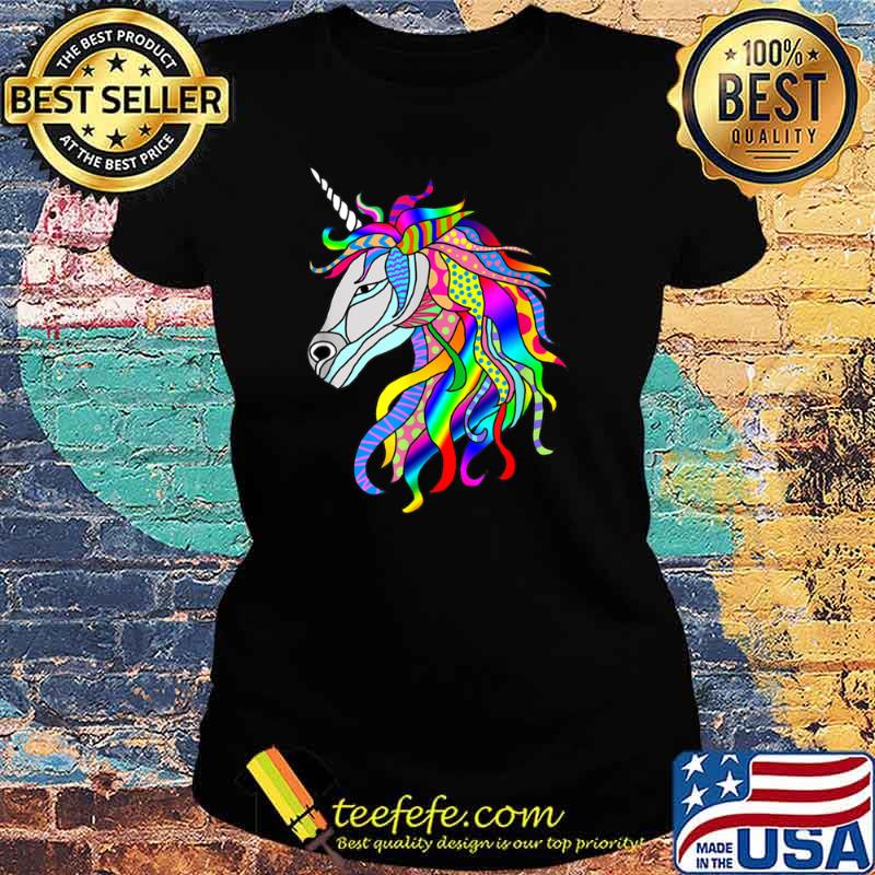 Multicolor Fantastic Unicorn Shirt Ladies tee Multicolor Fantastic Unicorn Shirt Ladies tee