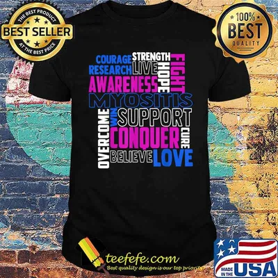 Myositis Awareness Dermatomyositis Related Blue Ribbon Shirt
