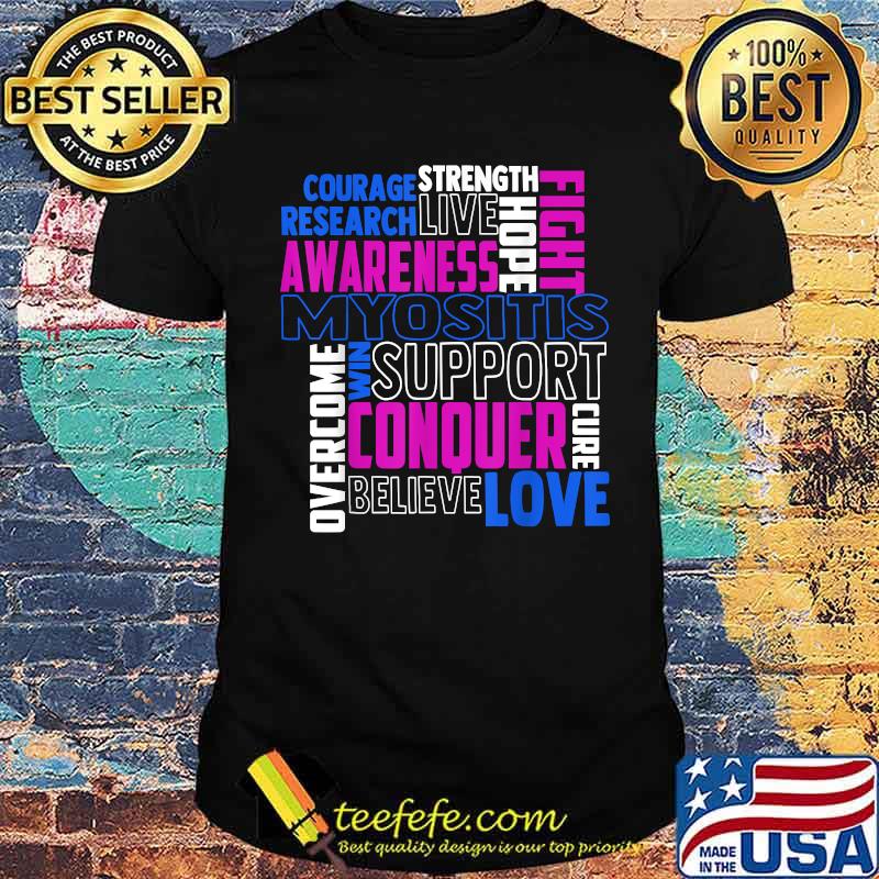 Myositis Awareness Dermatomyositis Related Blue Ribbon Shirt