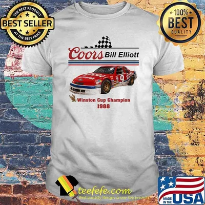 Nascar Coor Bill Elliott Winston Cup Champion 1988 Shirt