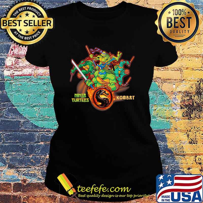 Ninja Turtles Kombat Poster Shirt Ladies tee Ninja Turtles Kombat Poster Shirt Ladies tee