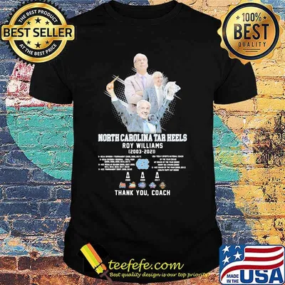 North Carolina Tar Heels Roy Williams 2003 2021 Thank You Coach Shirt