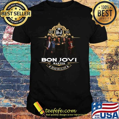 Official Bons Jovis Wanted Bead Or Alive 1983 Shirt