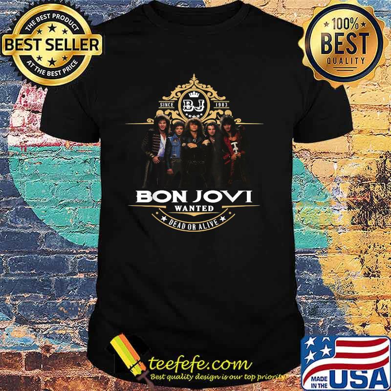 Official Bons Jovis Wanted Bead Or Alive 1983 Shirt Official Bons Jovis Wanted Bead Or Alive 1983 Shirt
