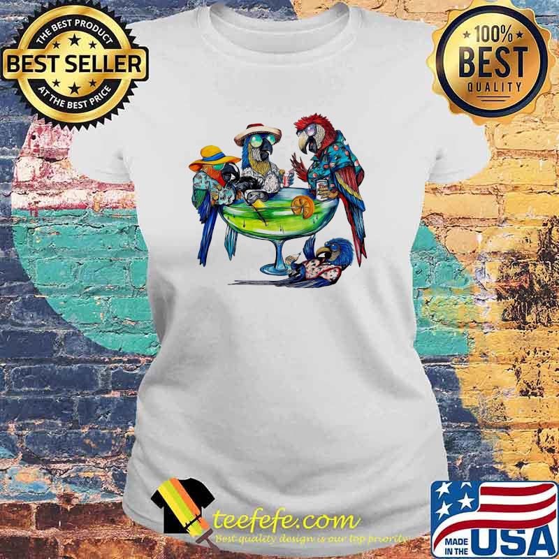 Official Parrot Art Cooktail Shirt Laides tee Official Parrot Art Cooktail Shirt Laides tee