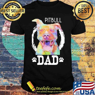 Official Pitbull Dad Watercolor Shirt