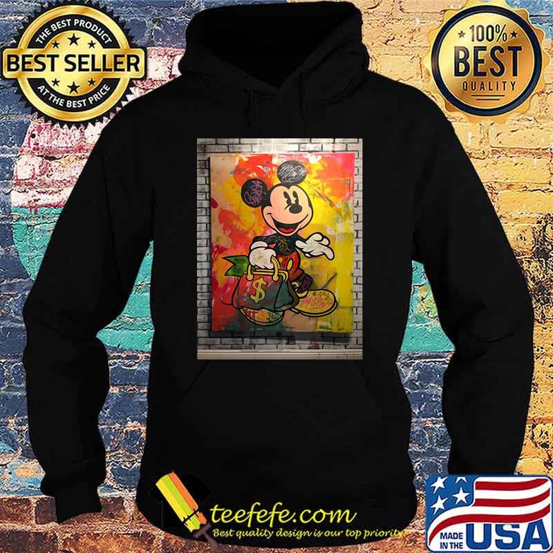 Official Wall Mickey Watercolor Shirt Hoodie Official Wall Mickey Watercolor Shirt Hoodie