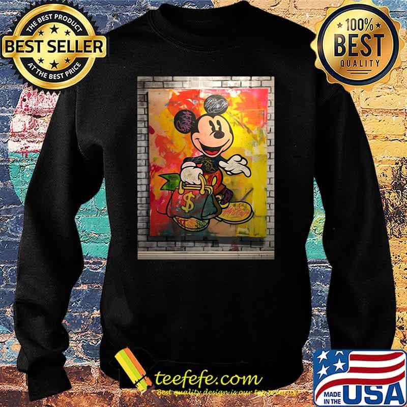 Official Wall Mickey Watercolor Shirt Sweater Official Wall Mickey Watercolor Shirt Sweater
