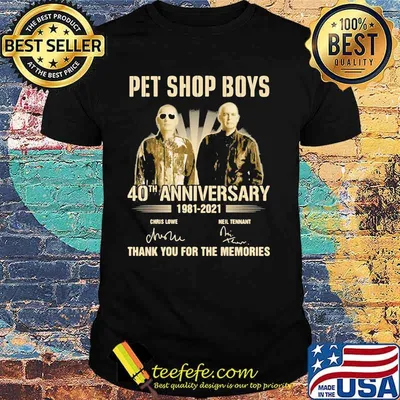 Pet Shop Boys 40th Anniversary 1981 2021 Thank You For The Memories Signature Shirt