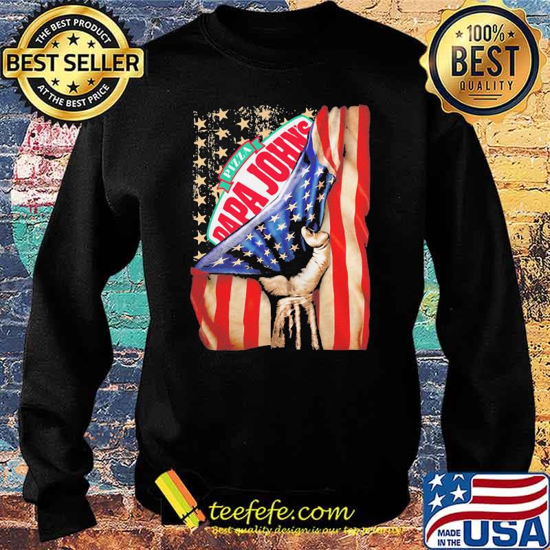 Pizza Papa Johns American Flag Shirt Sweater Pizza Papa Johns American Flag Shirt Sweater