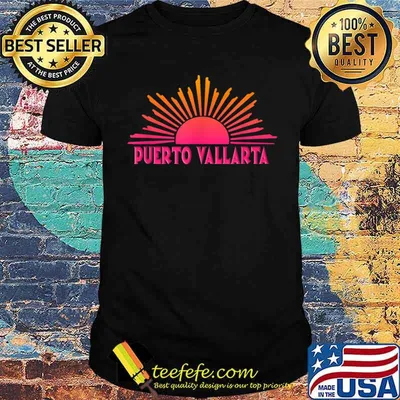 PUERTO VALLARTA Souvenir Gift Sun Sunset Beach Shirt