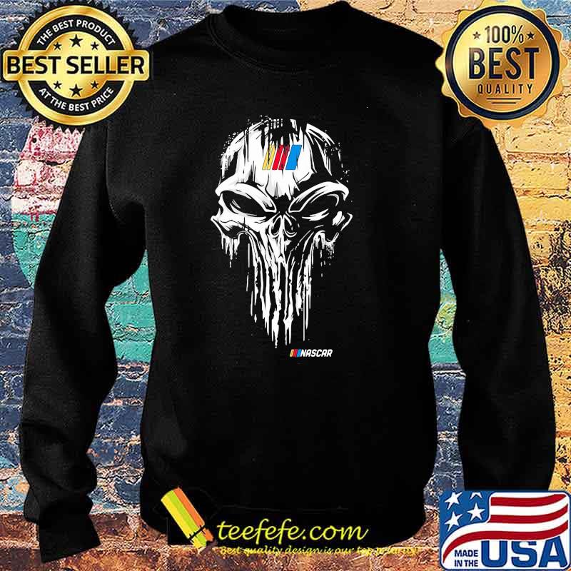Punisher With Nascar Logo Shirt Sweater Punisher With Nascar Logo Shirt Sweater
