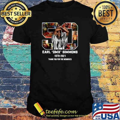 Rip D.M.X. Earl DMX Simmons 1970 2021 thank you for the memories signature shirt