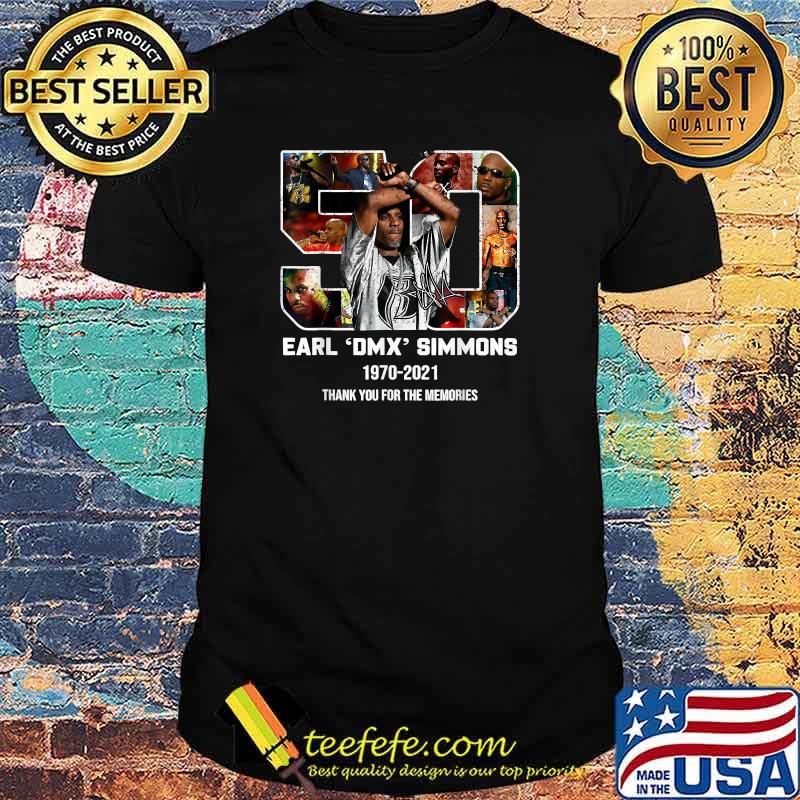 Rip D.M.X. Earl DMX Simmons 1970 2021 thank you for the memories signature shirt