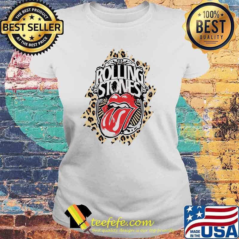 Rolling Stones Lip Logo Leopard Shirt Laides tee Rolling Stones Lip Logo Leopard Shirt Laides tee