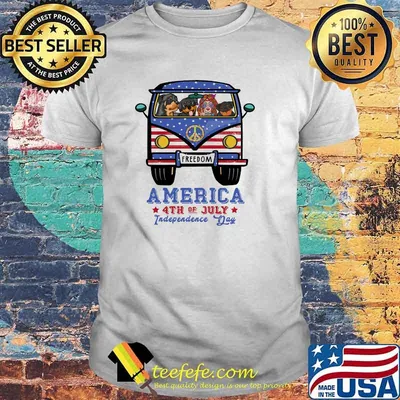 Rottweiler hippie Freedom America 4th of July Independence day shirt