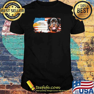 Rottweiller 4th of July Independence day American flag shirt