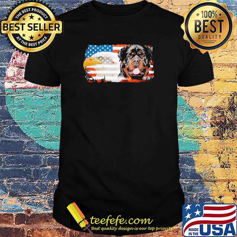 Rottweiller 4th of July Independence day American flag shirt