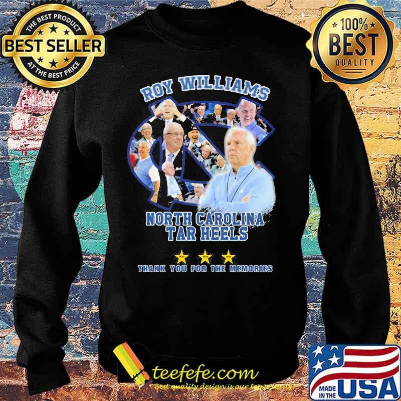 Roy Williams North Carolina 2003 2021 Thank You For The Memories Signature Shirt Sweater Roy Williams North Carolina 2003 2021 Thank You For The Memories Signature Shirt Sweater