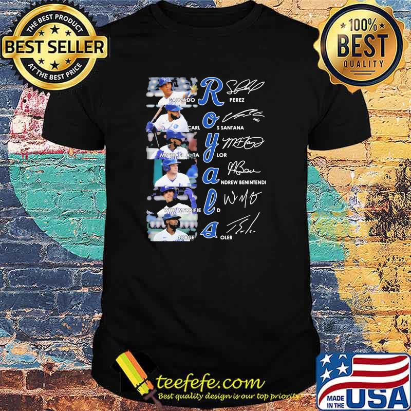 Royals Salvado Rperez Carlos Santana signature shirt