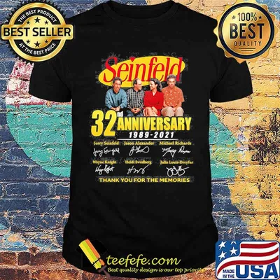 Seinfeld 32nd Anniversary 1989 2021 Thank You For The Memories Signature Shirt