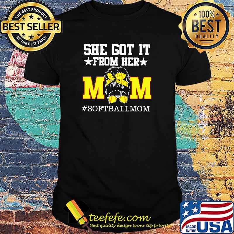She Got It From Her Mom Softballmom Shirt She Got It From Her Mom Softballmom Shirt