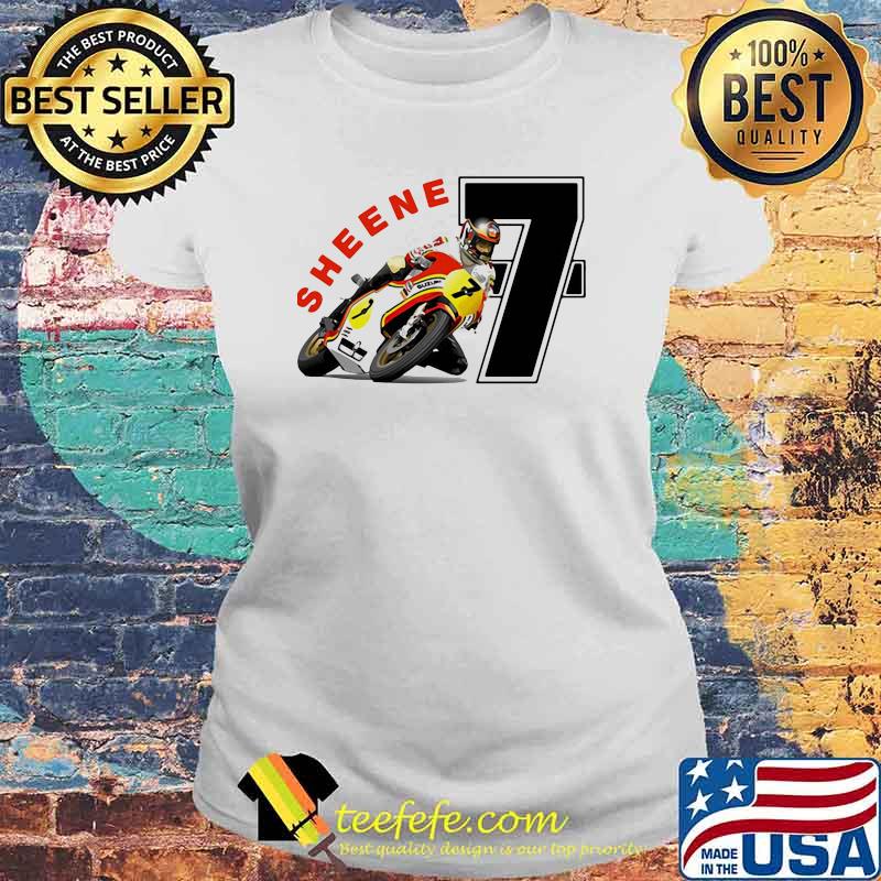 Sheene World Champion King Of The Mountain Motorcycle Shirt Laides tee Sheene World Champion King Of The Mountain Motorcycle Shirt Laides tee