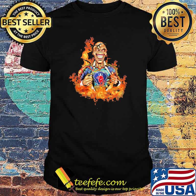 Skull Fire With Scania Logo Shirt Skull Fire With Scania Logo Shirt
