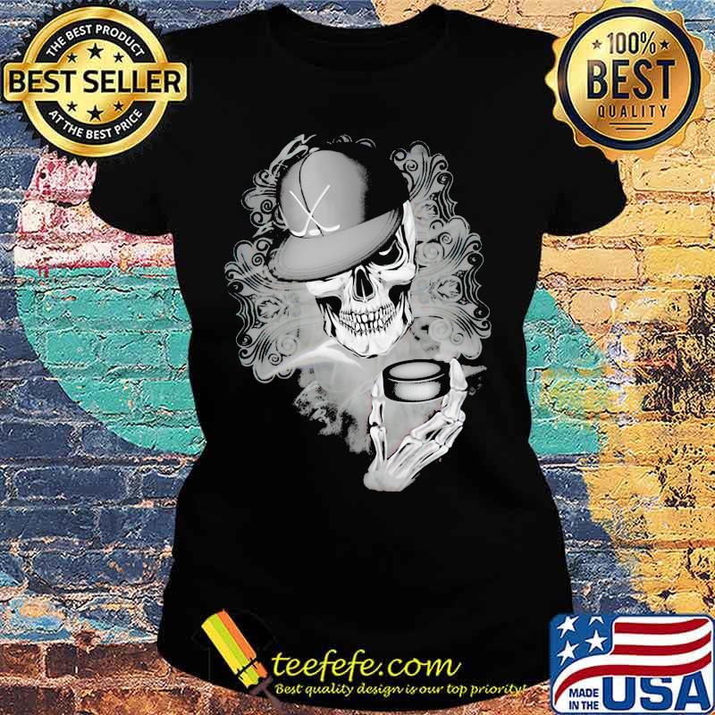 Skull Hockey Shirt Ladies tee Skull Hockey Shirt Ladies tee