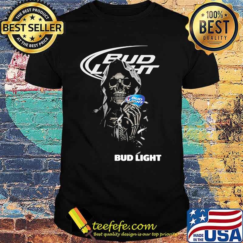 Skull Holding Bud Light Logo Shirt