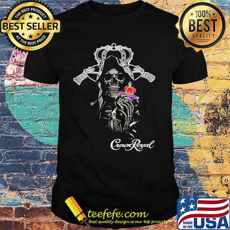 Skull Holding Crown Royal Logo Shirt
