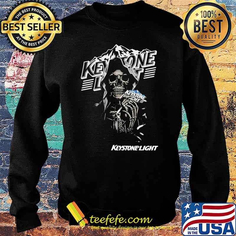 Skull Holding Keystone Light Logo Shirt Sweater Skull Holding Keystone Light Logo Shirt Sweater