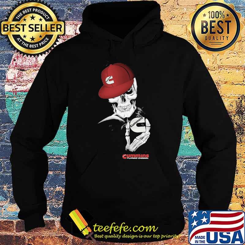 Skull Wear Hat And Holding Cummins Shirt Hoodie Skull Wear Hat And Holding Cummins Shirt Hoodie