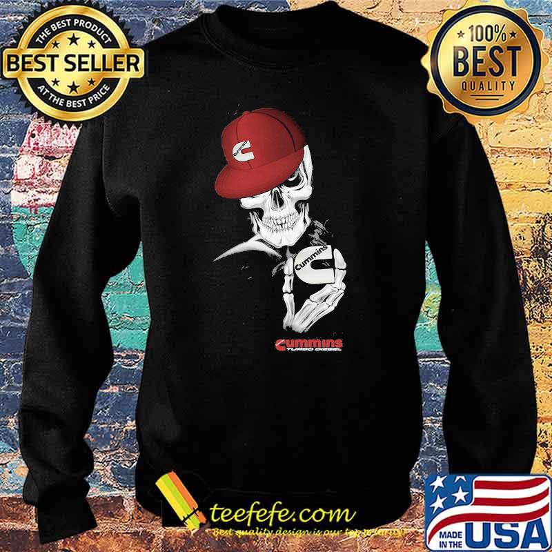 Skull Wear Hat And Holding Cummins Shirt Sweater Skull Wear Hat And Holding Cummins Shirt Sweater
