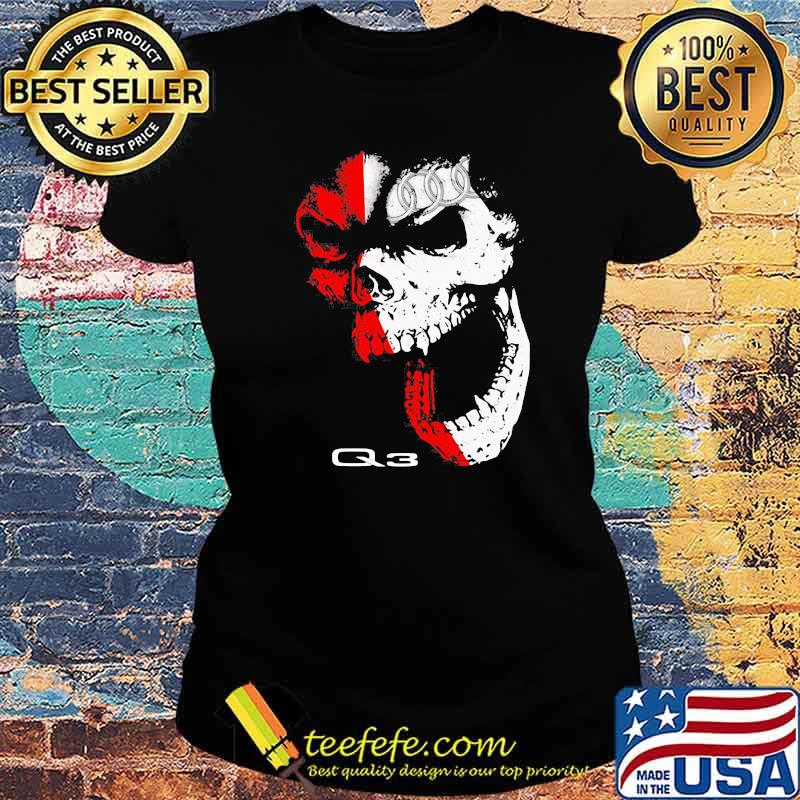 Skull With Audi Q3 Logo Shirt Ladies tee Skull With Audi Q3 Logo Shirt Ladies tee